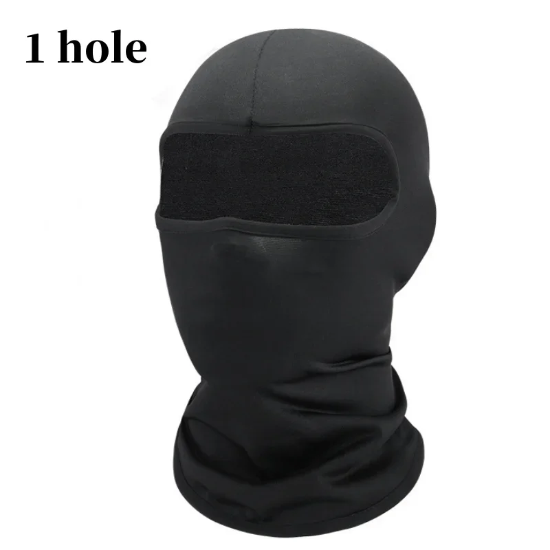 Zwart Full Face No Hole Cover Hoed Vrouwen Mannen Leger Tactische Cs Bivakmuts Cap Sun Uv Bescherming Fiets Motorfiets Multi-Hole Ski Masker