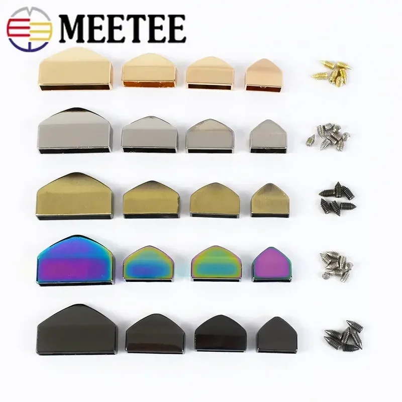 

10/20Pc Meetee 8-25mm Zipper Tail Clip Metal Buckle Screw Stopper Buckles Rope End Hook Bag Decoration Cord Lock Clasp Accessory