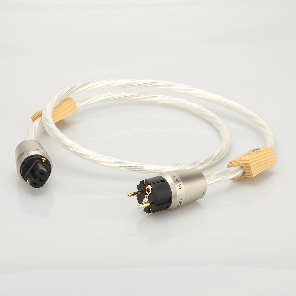 

Hifi AC Power Cord 7 Cores Silver-Plated 14AWG EU/US C15/C19 20A Plug Audio Power Cable Wire