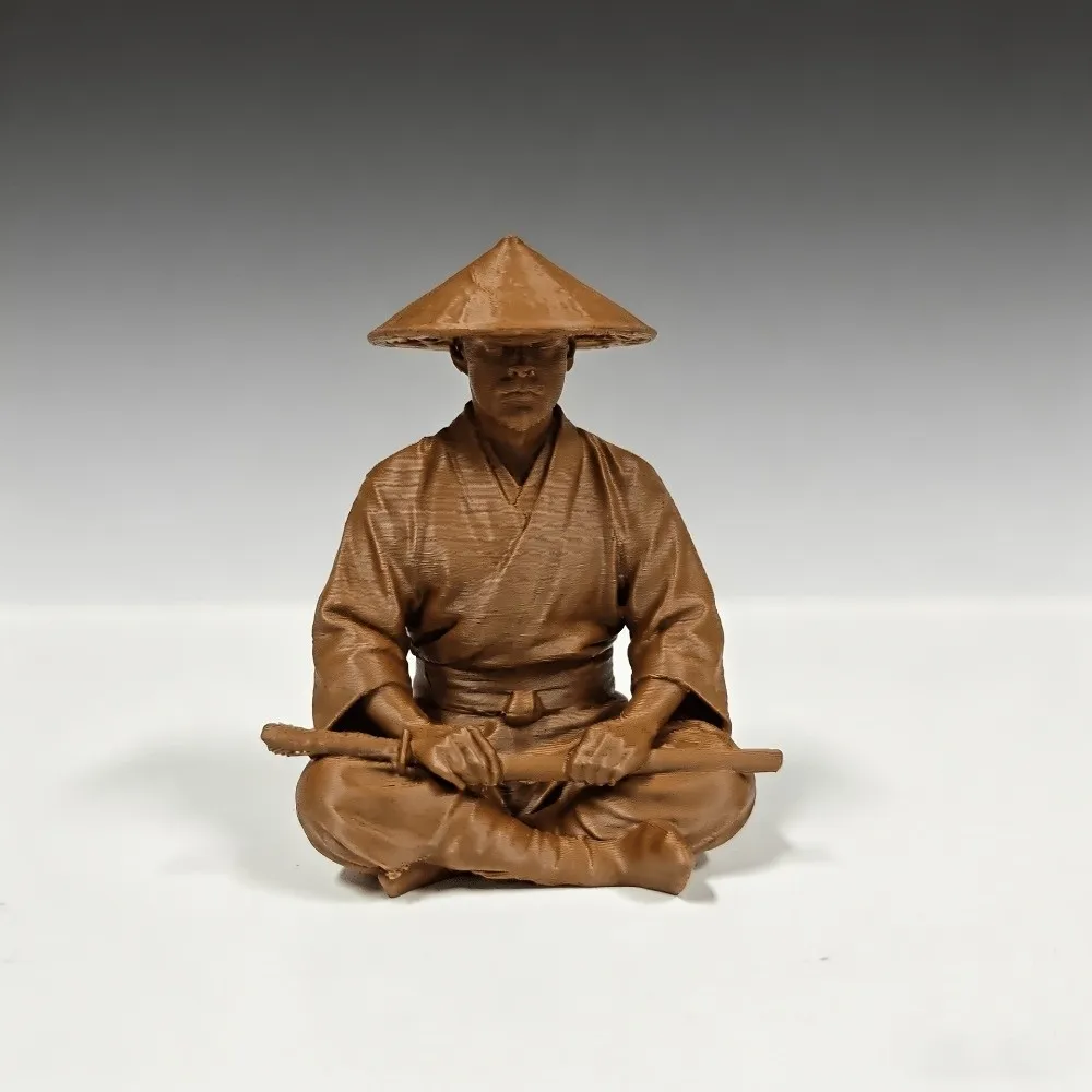 Collection Sitting Pose Ninja Ornaments Dark Style 3D Printed Warrior Figurine Home Decor Samurai Sculpture Office