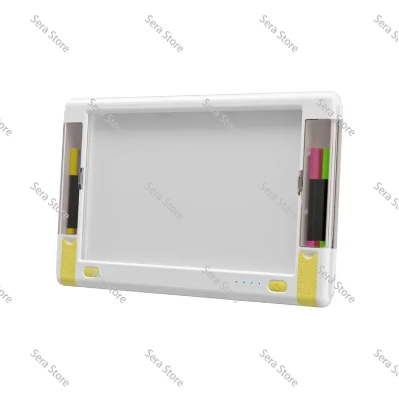 LED Creative Luminous Drawing Board Stand Erasable Drawing Pad Night Light Doodle Board Glowing Sketch Board for Kids Children D