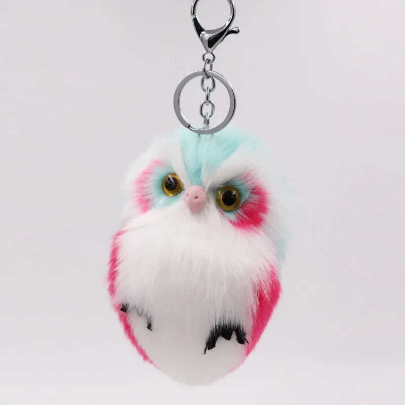 Cute Owl Key Ring Plush Big Eye Bird Bag Charm Car Pendant Key Chain Accessories for Men Women Kids Gifts