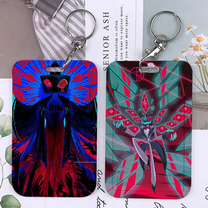 Cute Cartoon Chibi Vox Keychains Holders Bank Bus ID Credit Cards Key Ring Chains