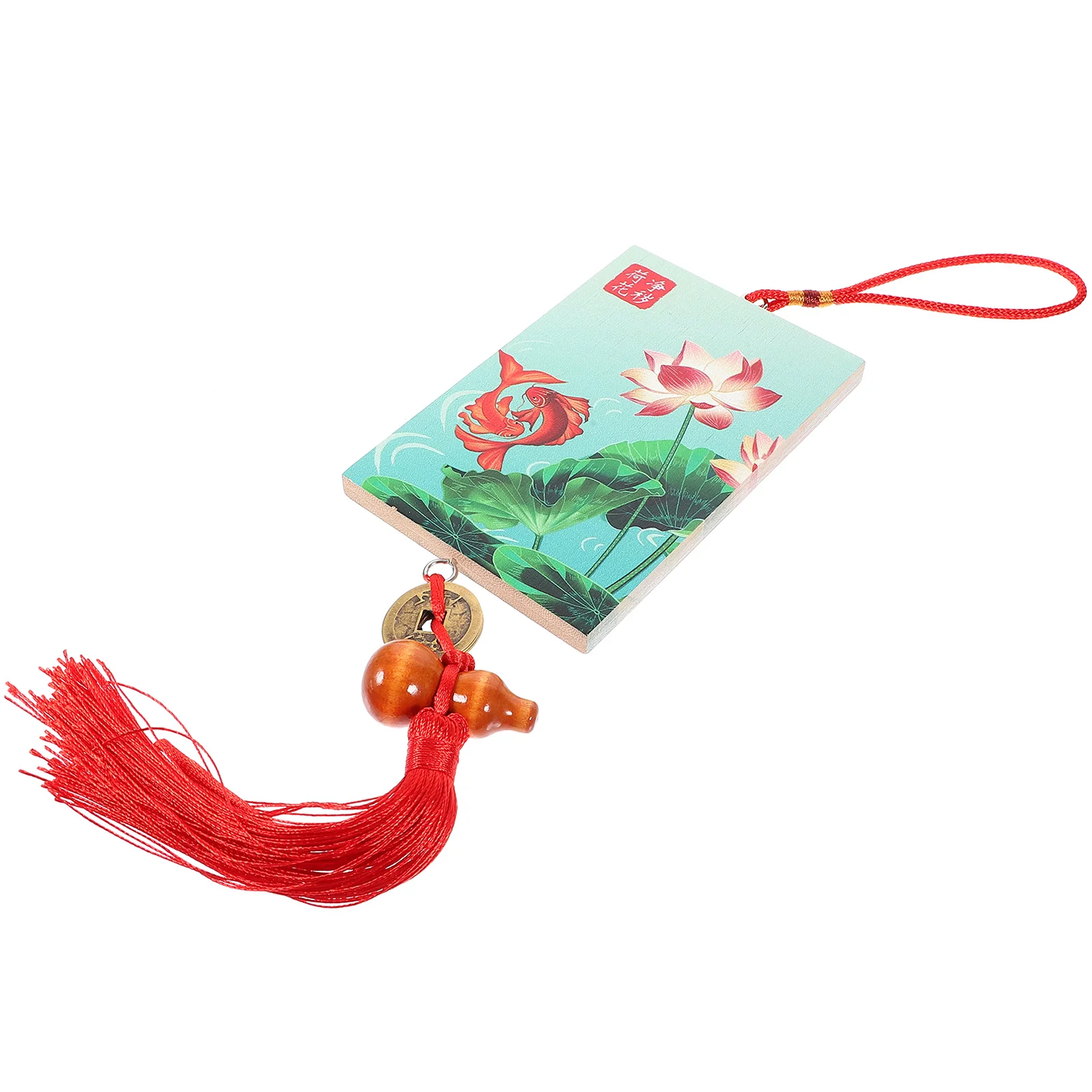 

Lotus Wood Hanging Decor Safe Material Indoor Outdoor Car Bedroom Ornament Festive Color Design Exquisite Traditional