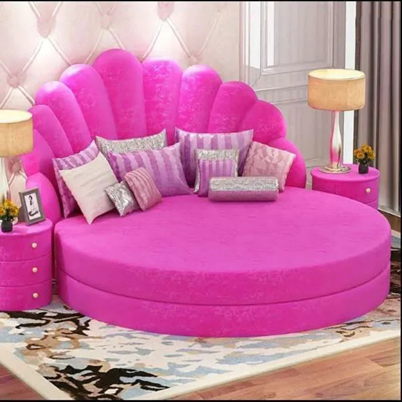 Salon Nordic Bed Hotel Designer Luxury Space Saving Minimalist Unique Accent Bedroom Modern Bed Wooden Cama Trendy Furniture