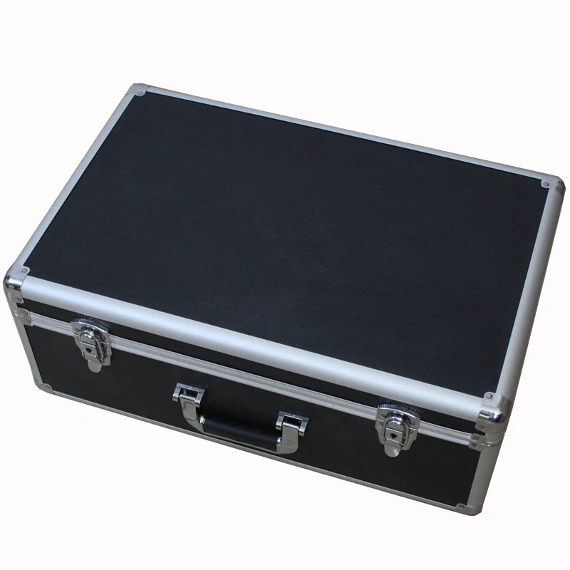 Aluminium Tool Case Magic Props File Storage Suitcase Hard carrying box for Hand Gun Locking Pistol With Foam 54*34*19.5CM