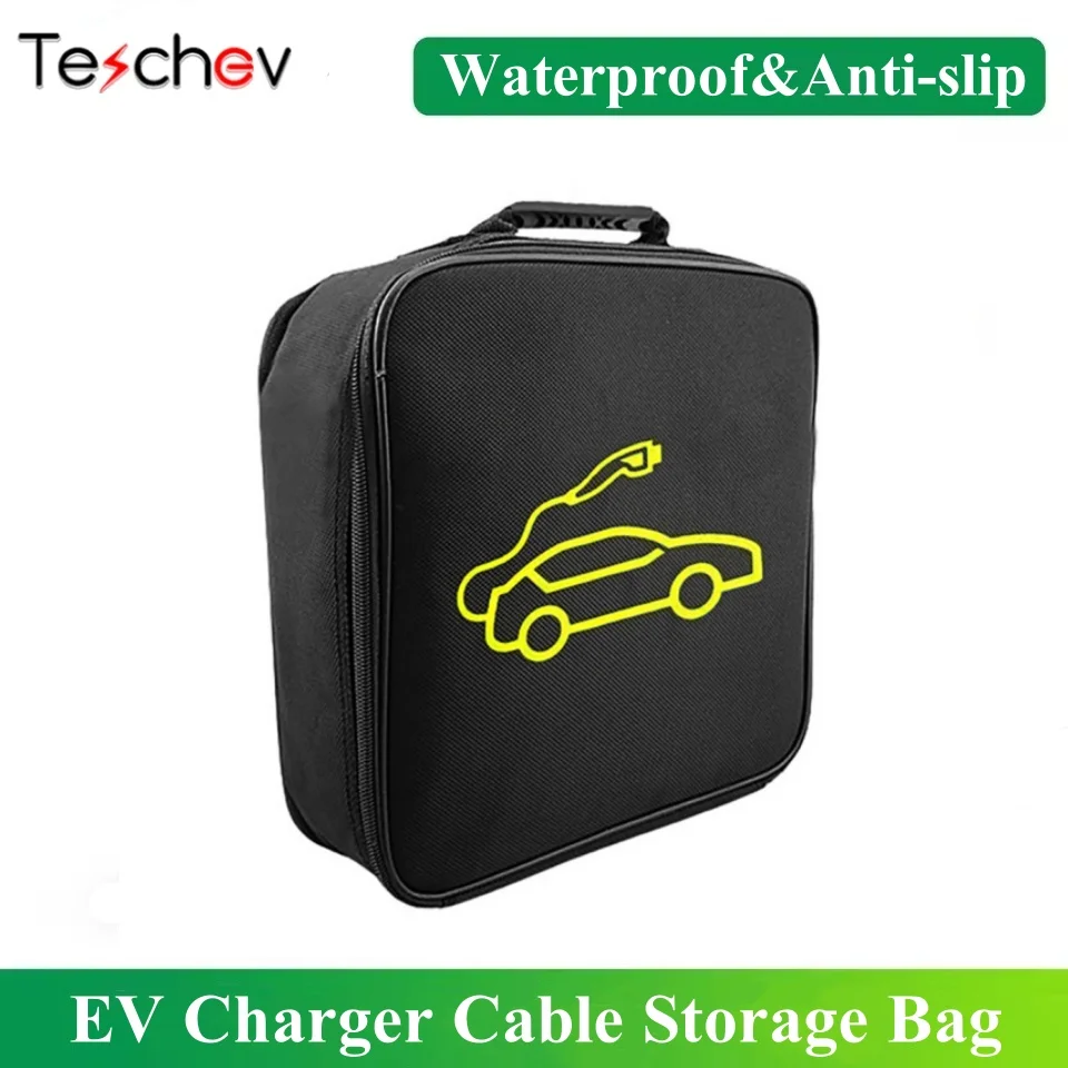 

Teschev вилки для зарядного устройства для электромобиля, сумка для хранения, розетки для автомобильного зарядного кабеля для электромобиля, водонепроницаемый огнезащитный контейнер для оборудования