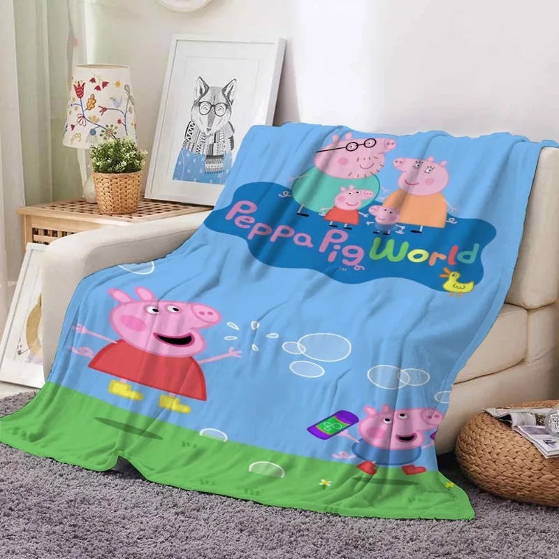 new-peppa-pig-cartoon-blanket-for-children-thin-and-cute-pink-pig-shaped-blanket-for-nap-dormitory-and-bedroom-as-a-gift