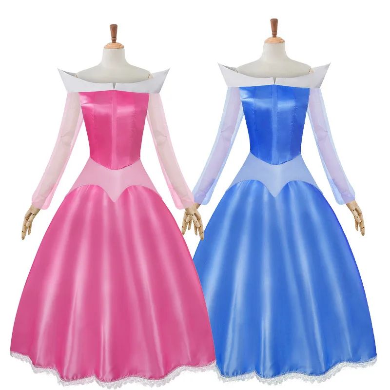 princess polly baby blue dress Princess Aurora Park Inspired Blue Brocade Sleeping Beauty Cosplay Costume main image 0