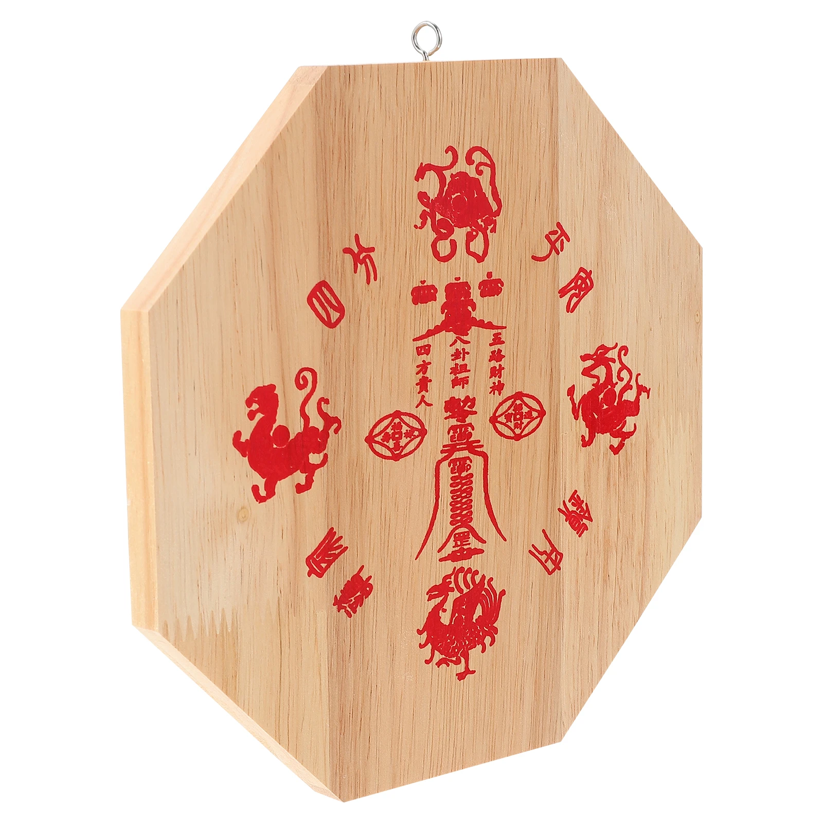 

Feng Shui Tai Bagua Mirror Wood Craft Home Decor Evil Exorcism Ornament Wall Pendant Blessing Supply Positive Energy