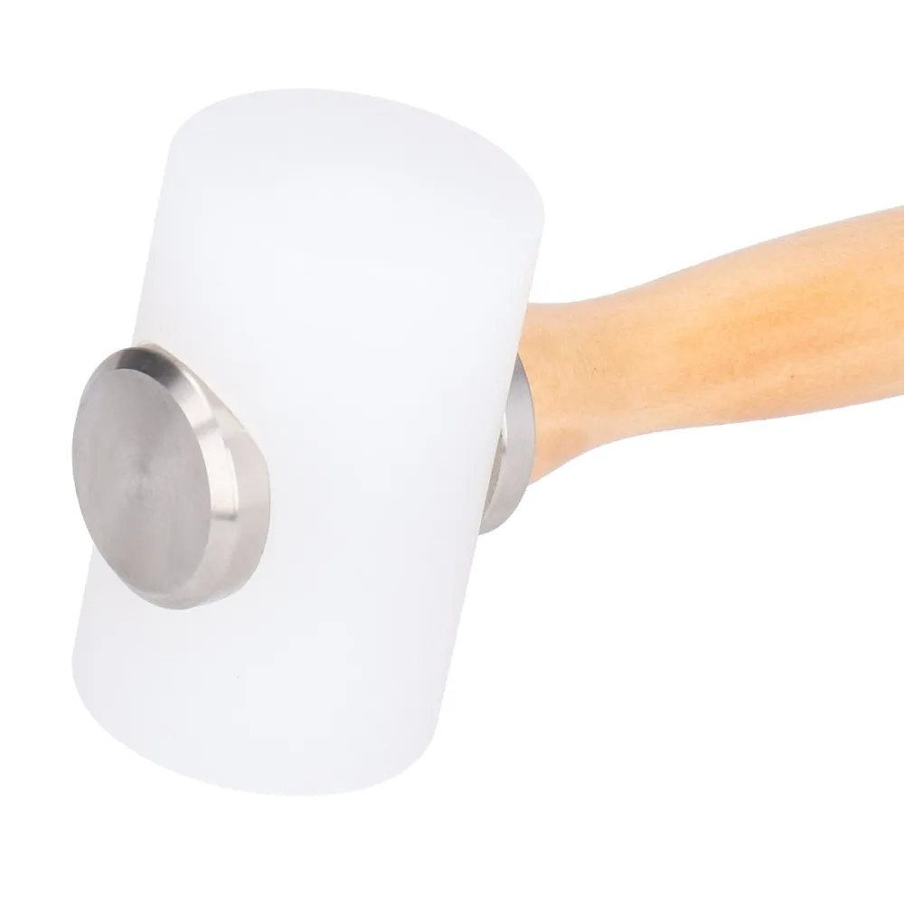 Length 19cm Leather Carving Hammer Different Colored Handles Wooden Handle Nylon Craft Mallet Furniture Assembly Hammer