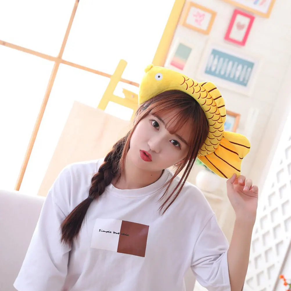 

Creative Fish Hairband Lightweight Non Fading Adjustable Hoop Comfortable Wear Girls Adults Bream Headdress Hair Tool