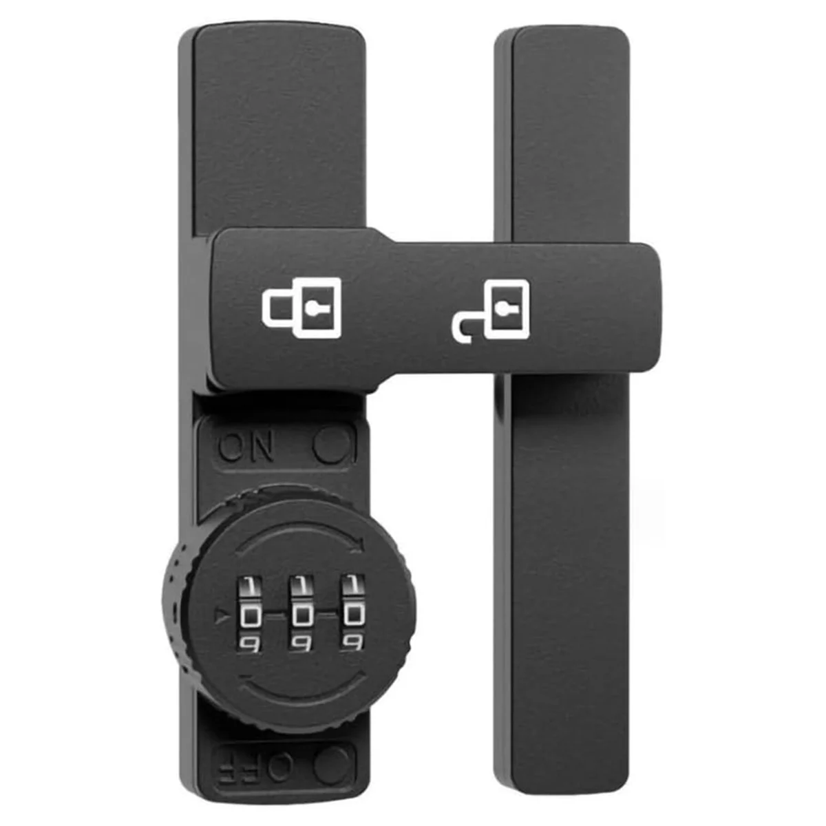 

180 Degree Barn Door Lock Latch Fluorescent Secure Your Home Easily Install Keyless Entry Zinc Alloy Matte Black