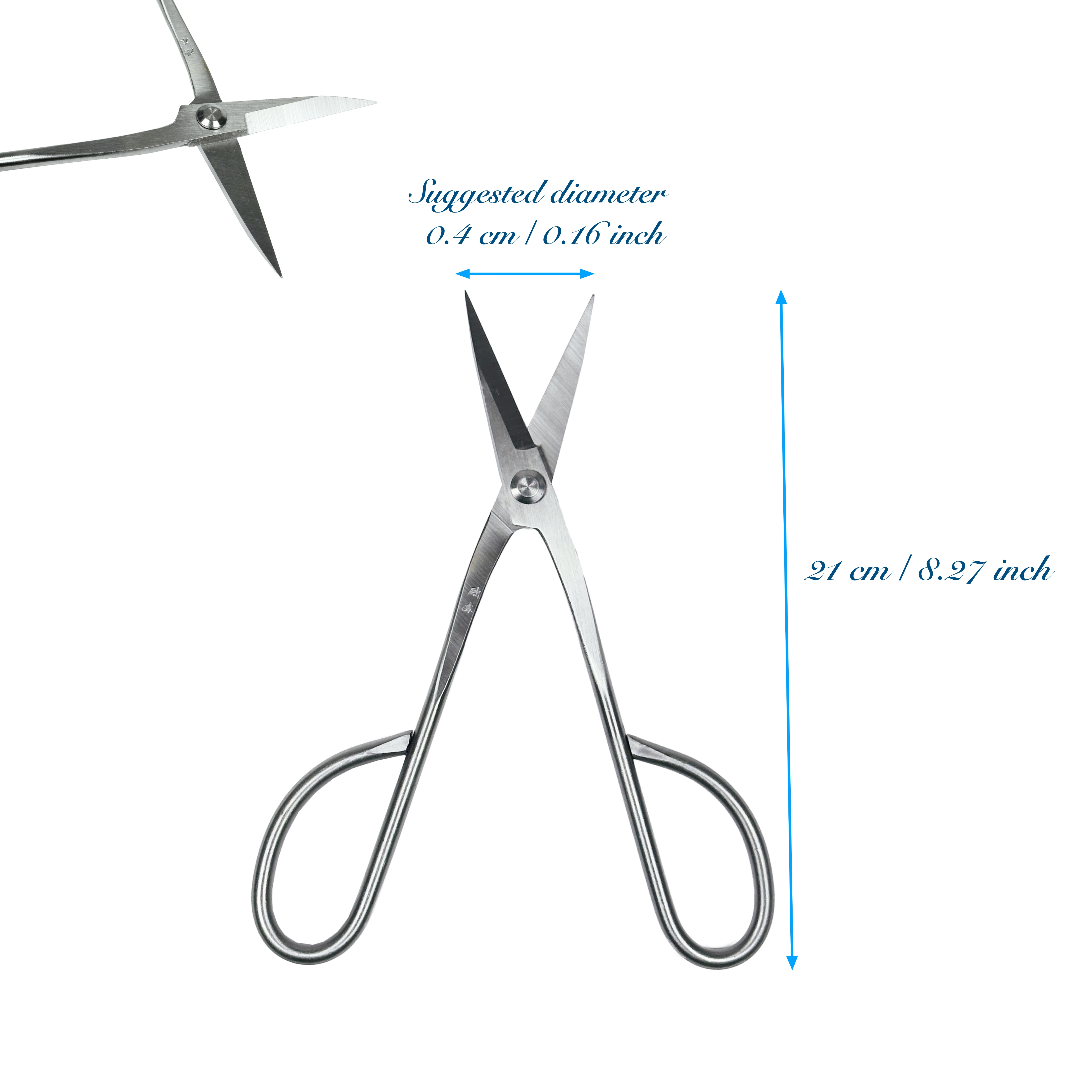 Good Quality Grade Bonsai Tool Trimming Scissor 210mm Stainless Steel Made