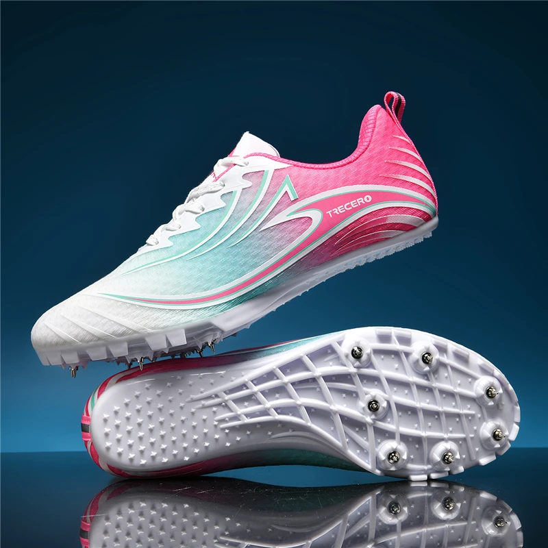 

Мужские и женские легкоатлетические шиповки для тренировок и соревнований, легкие беговые кроссовки для спортсменов, размеры 35-45