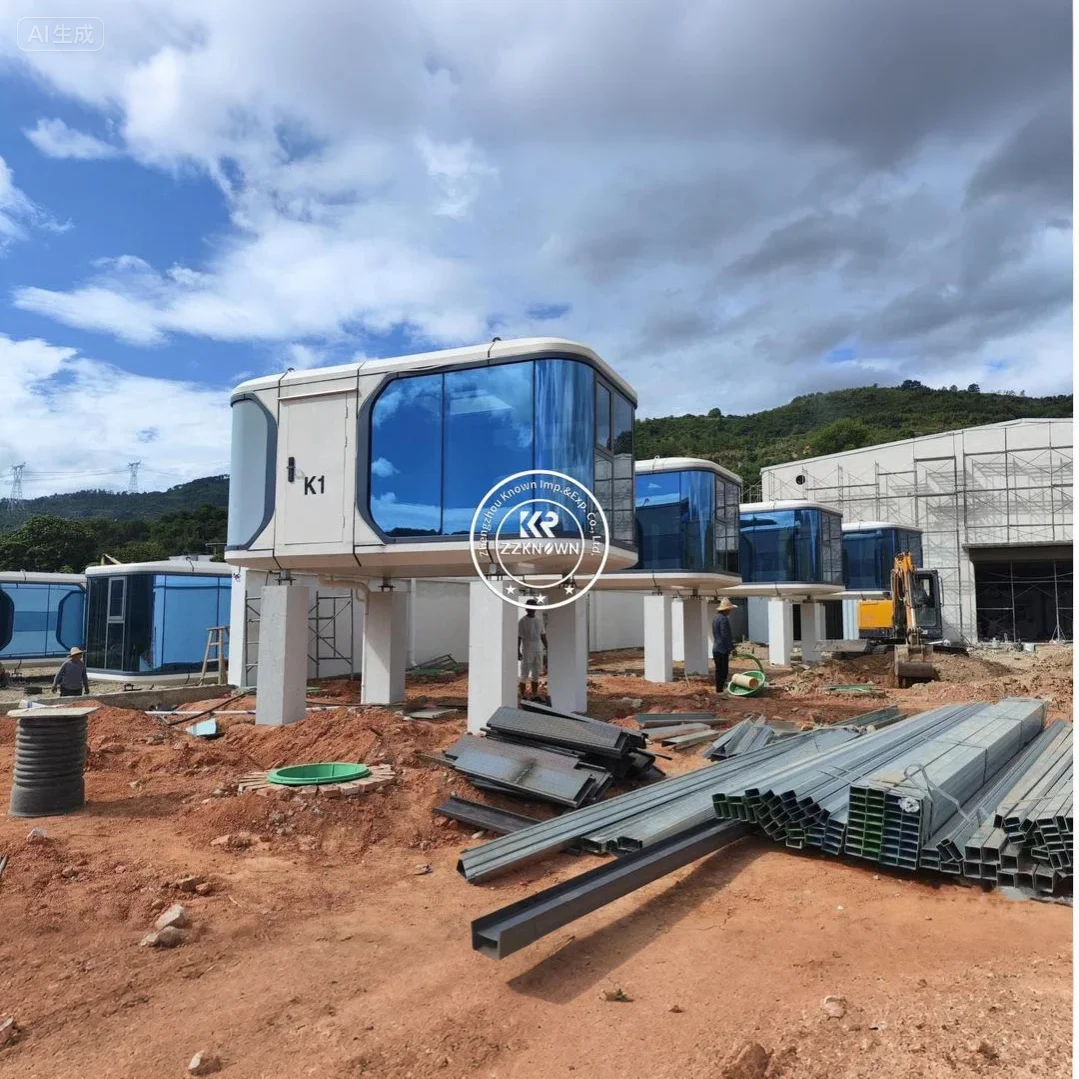 Custom Capsule House Multifunctional Cabin Hotel Modular Residence Kitchen Bedroom Factory Made Prefab Portable Capsule House