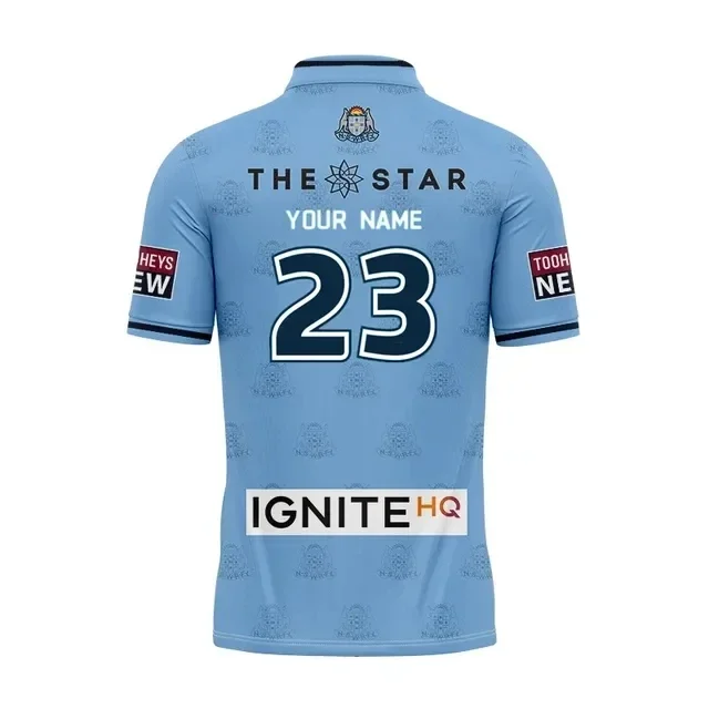 Customization 2023 NSW Blues State Of Origin Home Rugby Jersey Kids - Women's - Men's Size: S-5XL（Print Custom Name Number）