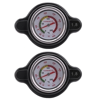 High Pressure Radiator Cap With Temperature Gauge, 1.8 Bar Radiator Cap 25.6Psi For Honda, Kawasaki, Suzuki, Yamaha