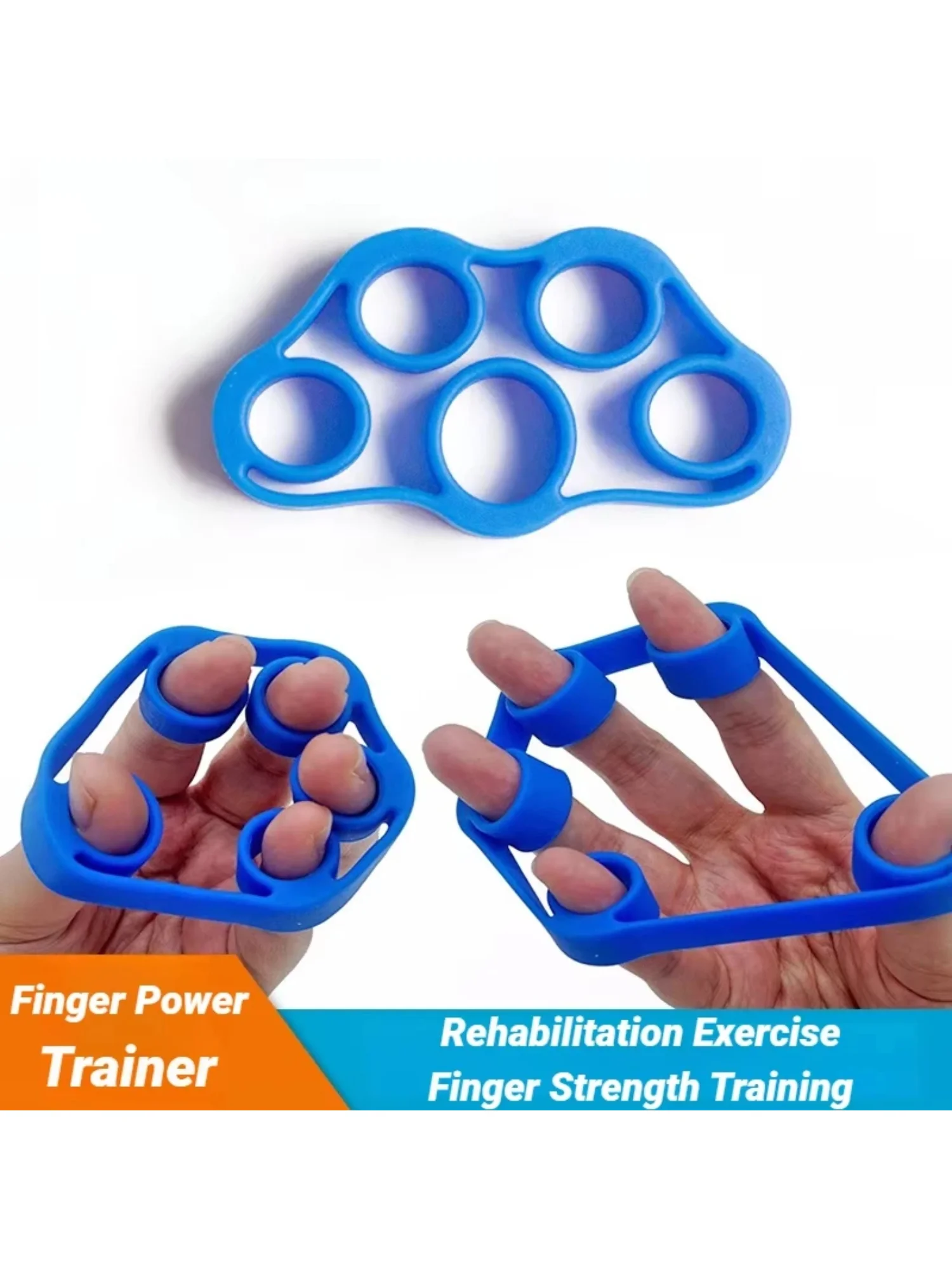 سيليكون خمسة أصابع التدريب اليد المتوسع التمارين المعصم نقالة إصبع القابض المتوسع قوة إعادة التأهيل الموتر #2