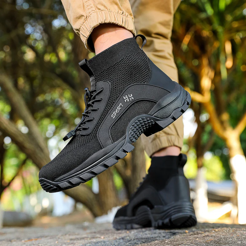 Hiking Shoes for Men Outdoor Comfortable Mesh High Top Boots Mountaineering Woman Quick Drying Leisure Travel Sneaker