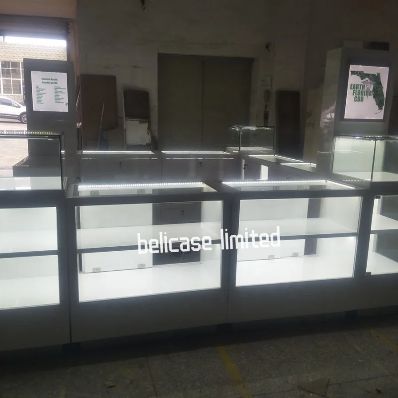 Custom, jewellery shop furniture design fashion jewelry store showcase and counter with lighting shopping mall jewelry kiosk for