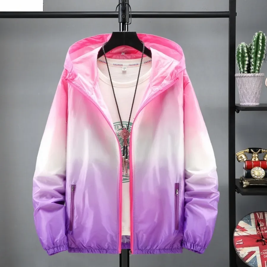 

Летняя ультратонкая солнцезащитная одежда, быстросохнущая спортивная ветровка с защитой от ультрафиолета, солнцезащитные пальто для пар, куртка для пешего туризма и велоспорта