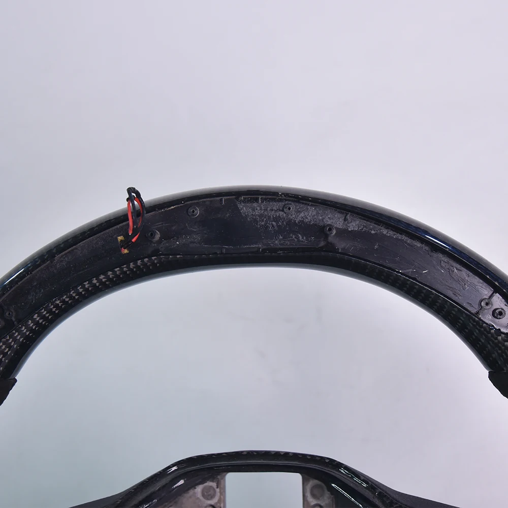 Custom Sport Carbon Fiber Anti-Slip Suede Steering Wheel With Dynamic Ambient LED For Volkswagen MK8