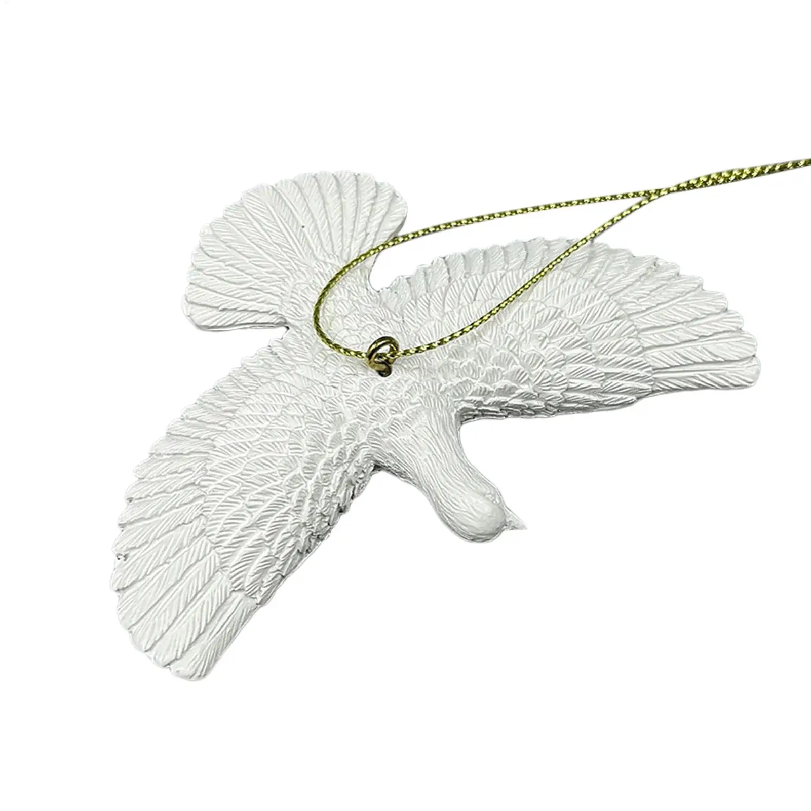 Pigeon Ornament ABS Lifelike Peaceful White Flying Pigeon Pendant Seasonal Decor For Thanksgiving Christmas Valentine's Day