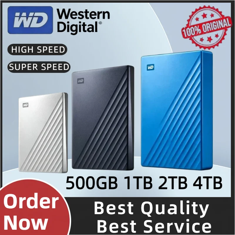 WD Elements 2.5" USB 3.0 Portable External Hard Drive 1TB/2TB/4TB HDD Storage Disk For Desktop Laptop PC