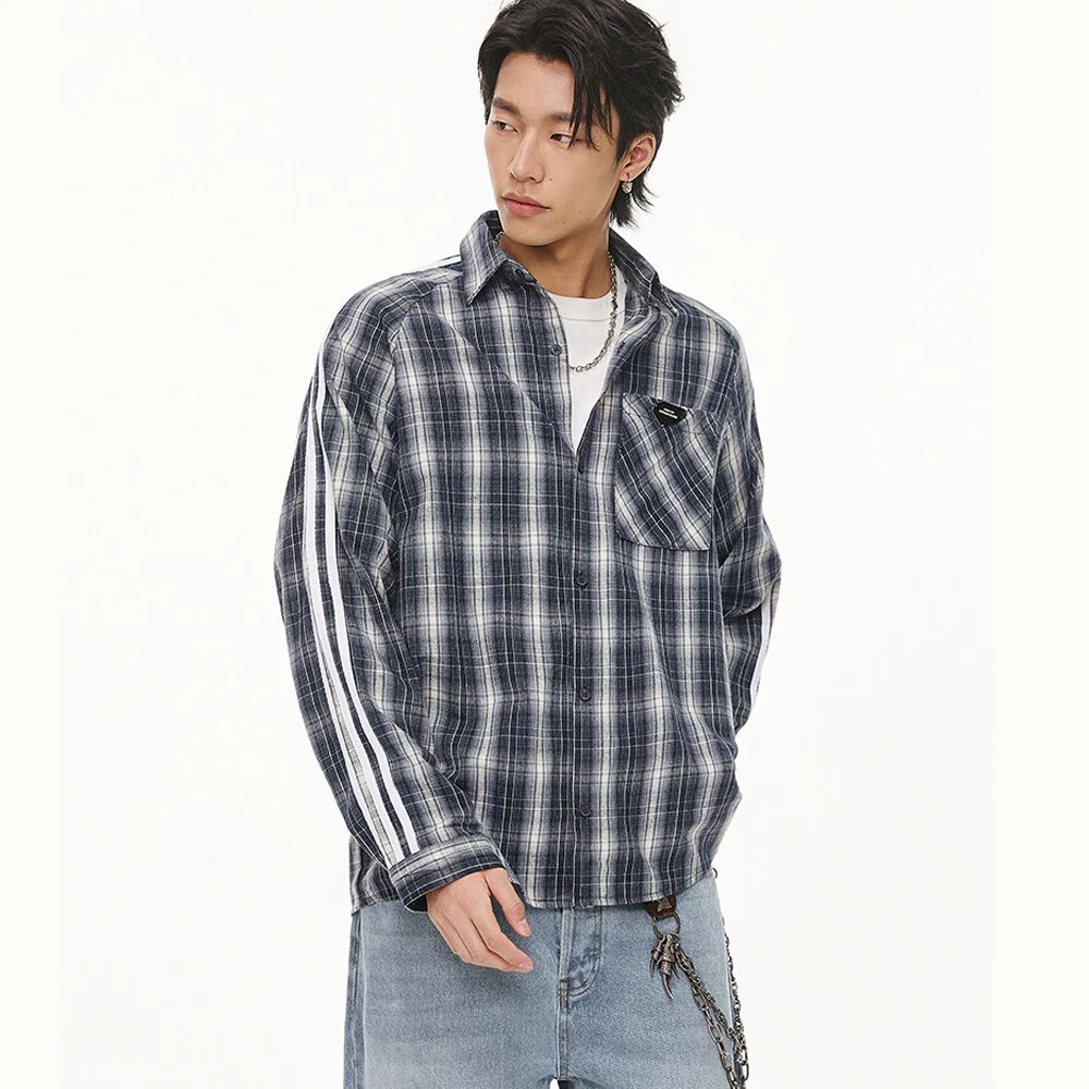 

Мужская и женская уличная одежда, модные свободные повседневные рубашки в клетку большого размера с длинными рукавами, блузки для пар для мальчиков и девочек