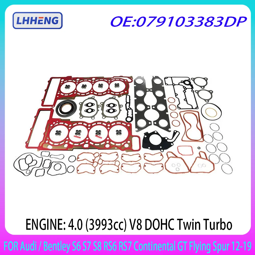 

Комплект прокладок для капитального ремонта двигателя Audi S6 S7 S8 RS6 RS7 Continental GT Flying Spur 4.0 V8 TFSI TGE 079103383DQ 079103383DP
