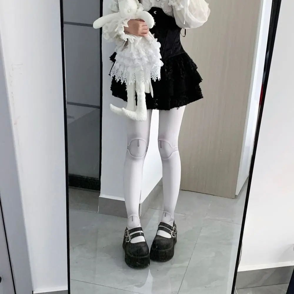 Cute Design Velvet Printed Lolita Socks Sweet Style Cotton Material Joint Socks 3D Print Gothic Novelty Tights Summer Autumn