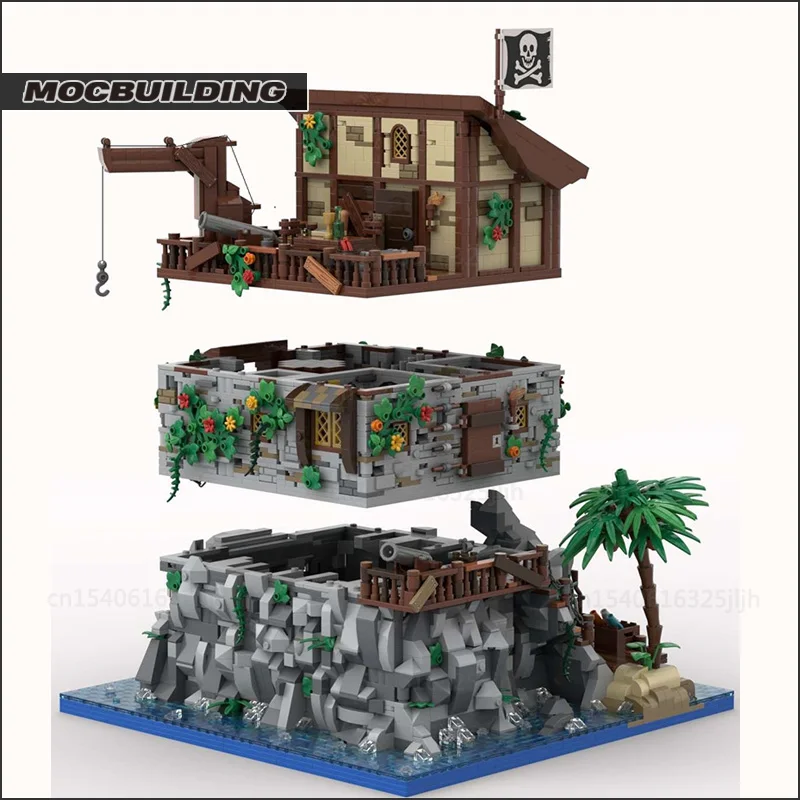 Die Insel Mit Haus Film Moc Bausteine Technologie Ziegel DIY Montage Modell Sets Kreative Sammlung Spielzeug Weihnachten Geschenk