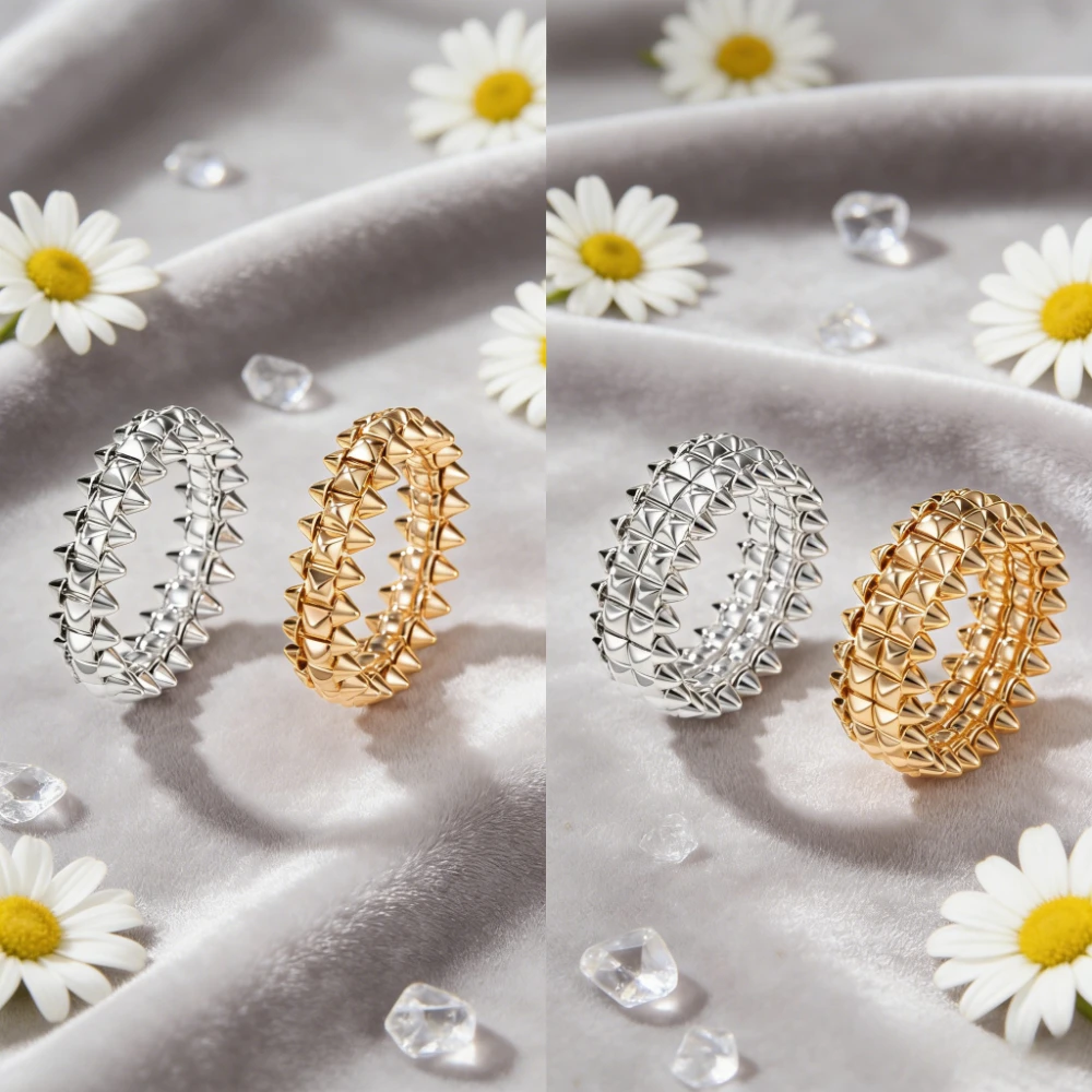 

Модное 2026, креативное кольцо с французскими заклепками в стиле панк, широкое кольцо, женские ювелирные изделия, подарок для вечеринок и многого другого