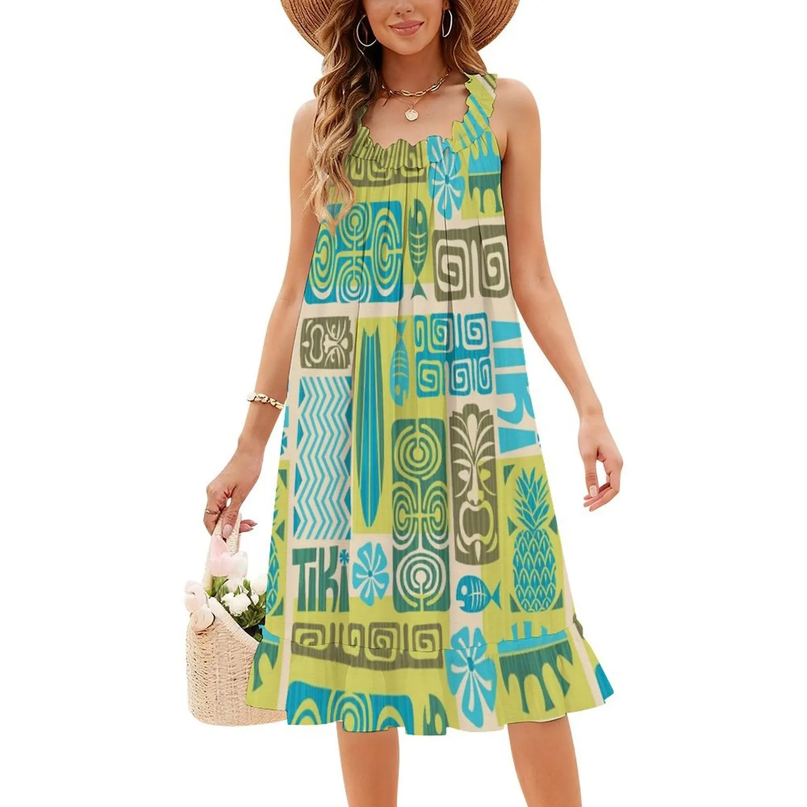 Robe d'été sexy Tiki Totem Hawaïenne - usage example