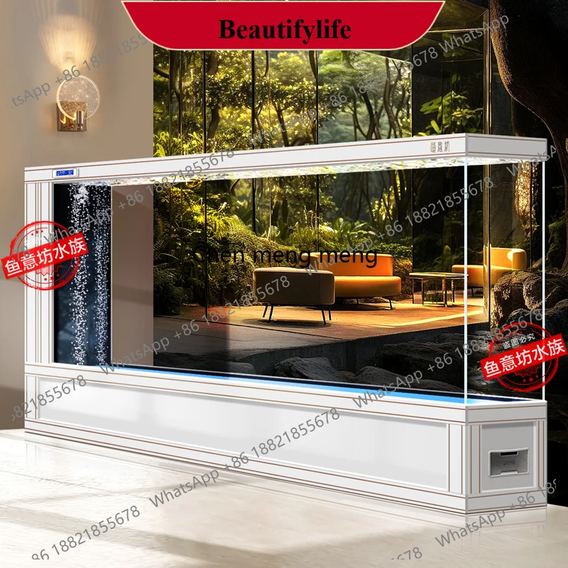 

C178 Betta Fish Modern Turtles Aquarium Terrarium Living Room Coffee Table Aquarium Shrimp Ornamental Fish Furniture Acquario