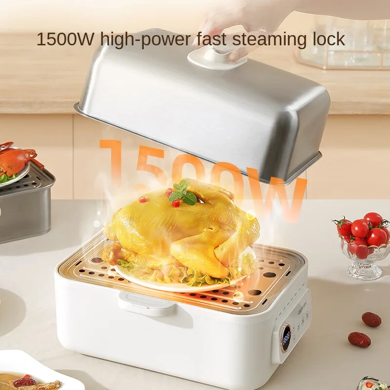 Electric Steamer Household Steamer Double Layer Steam Cooker Electric Steamer Electric Steamer Stainless Steel Steam Stew 220V