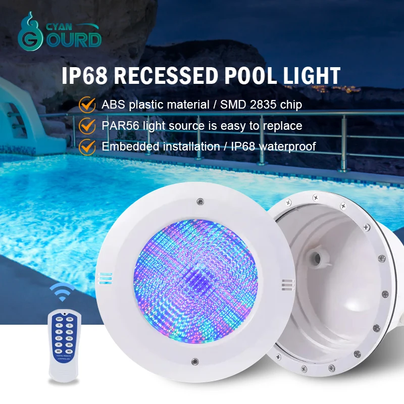 Rgb Ac 12v Remote Control Recessed Pool Lamp Underwater 12w 18w 25 35w 45w Submersible Swimming Led Pool Light