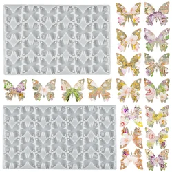 2 Holes Butterfly Pendants Epoxy Resin Mold Silicone 26 Letters Mould Pendants Ornaments Jewelry Tool for DIY Bracelet Necklace