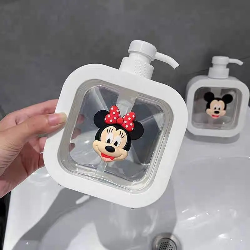 Kawaii Sanrio 미키 마우스 귀여운 만화 간단한 대용량 프레스 아웃 병은 바디 워시와 샴푸를 부분별로 사용하기에 적합합니다.