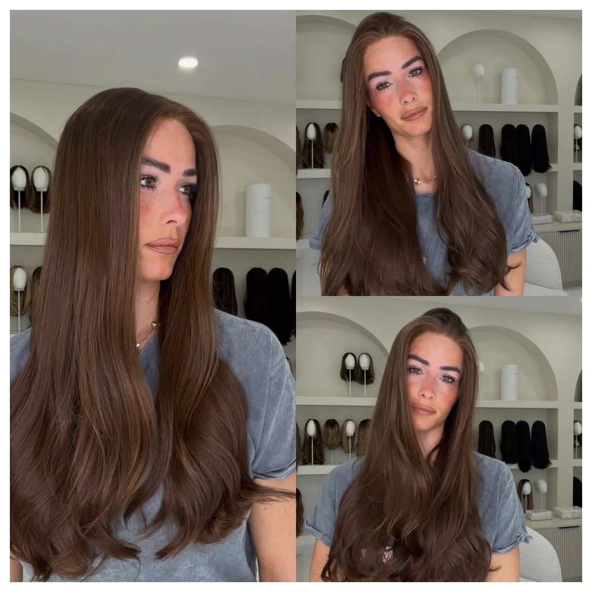 dark-brunette-long-body-wave-wig-with-brown-highlights-lace-front-glueless-synthetic-premium-fiber-realistic-look-for-cosplay