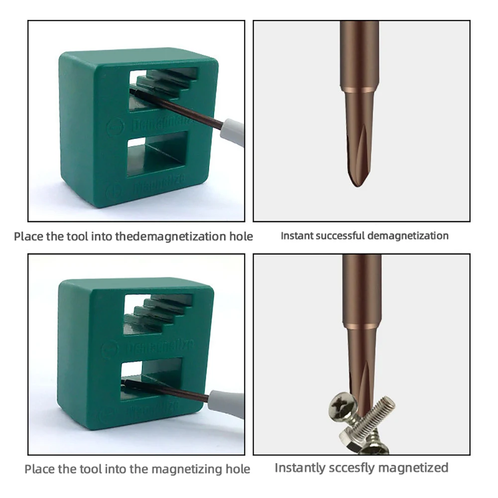 مفك براغي 2 في 1 ممغنط ديمغناطيسي أداة لاقط مغناطيسية احترافية لأجزاء أداة يدوية لقمة مثقاب مفك براغي #6