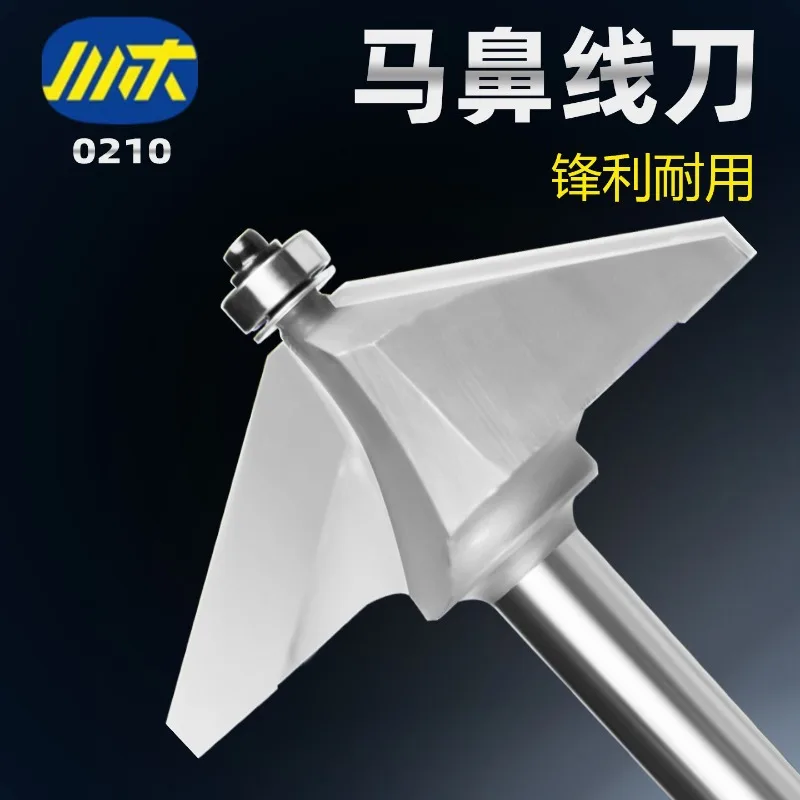 25° 30° Oblique‑Angle Nose‑Line Trimming Milling Bit, Bearing‑Equipped Wood Router Cutter for Edge Finishing