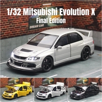 1/32 Mitsubishi Lancer EVO Final Edition JDM Racing Toy Car Model Diecast Metal Miniature Collection Gift For Children Boys