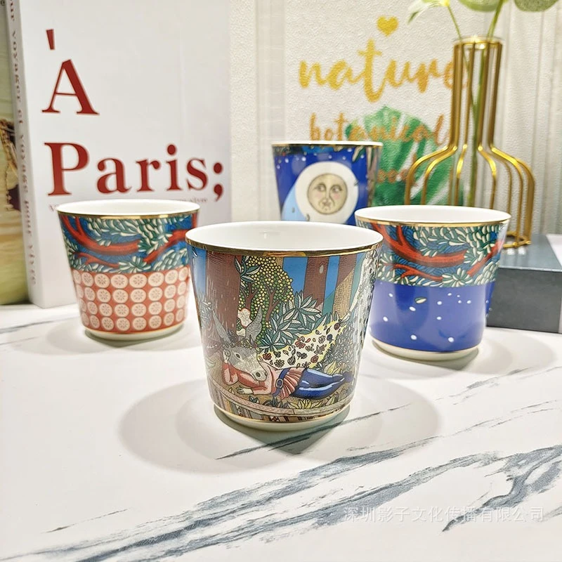 

Bone China Mug Small Tea Cup Coffee Cup Elegant Tableware Perfect Birthday and Wedding Gift for Family Friends Home Use