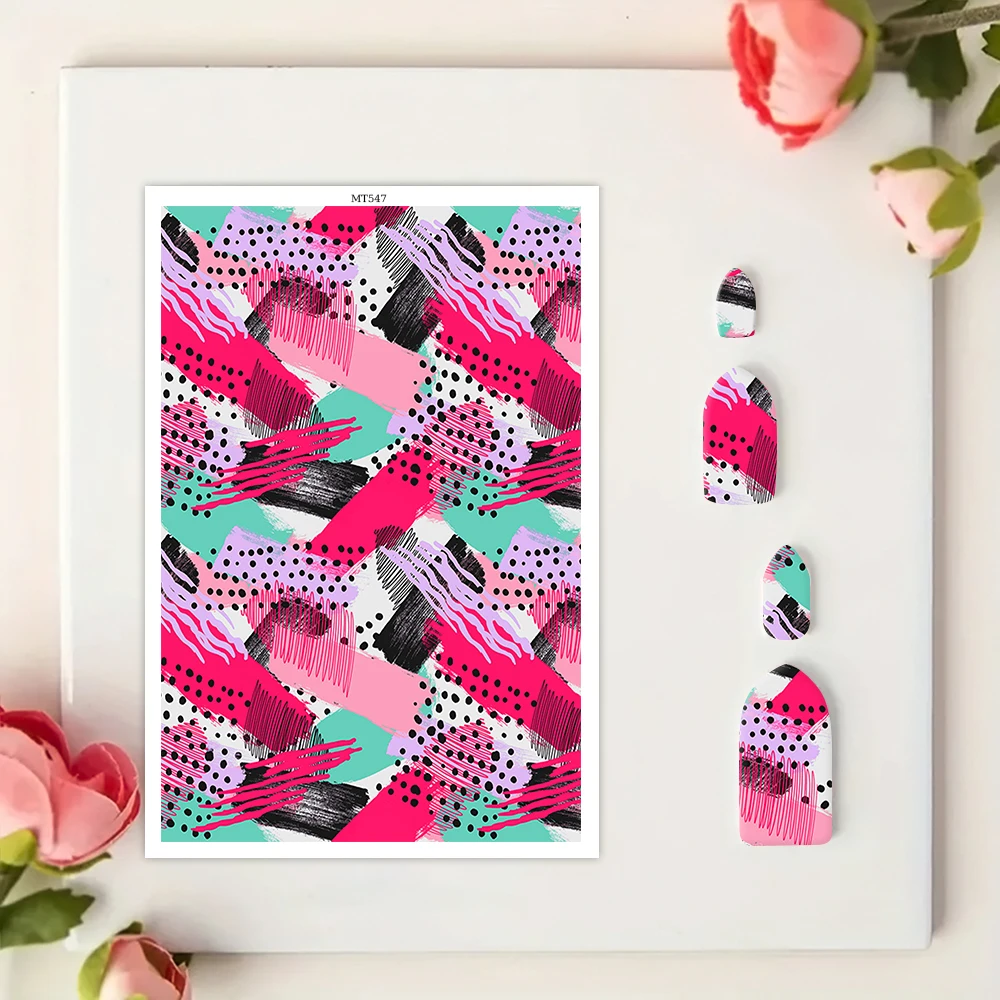 Easter Egg Spring Flower Abstract Pattern Soft Ceramic Earrings Water Transfer Paper Sticker For Jewelry Making