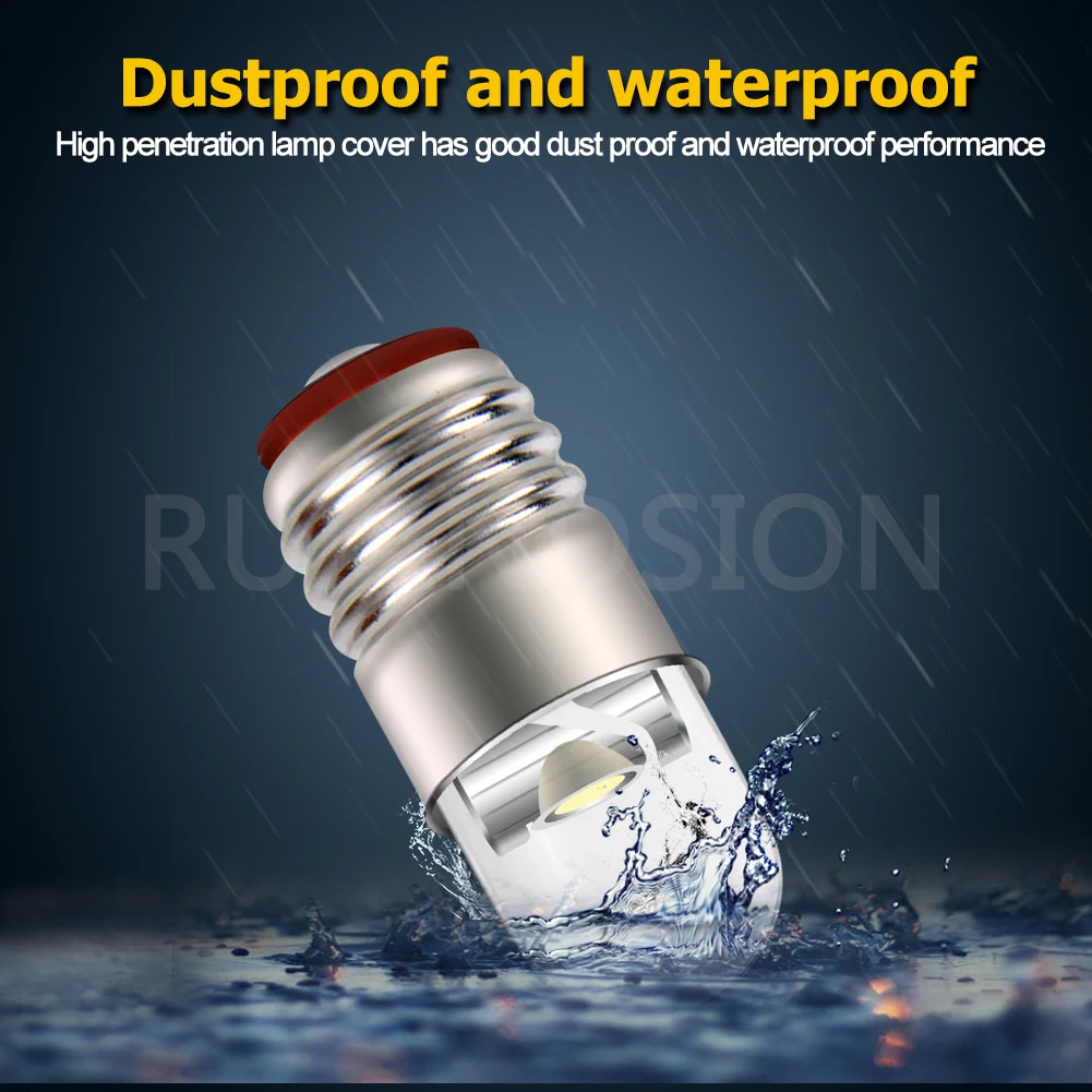 RUIANDSION 소형 LED 전구, E5 미니 나사 램프, F3 SMD 슈퍼 브라이트, 60Lm, DC 3V, 6V, 12V, 24V, 0.1W, 4.5mm, E5.S, 4 개