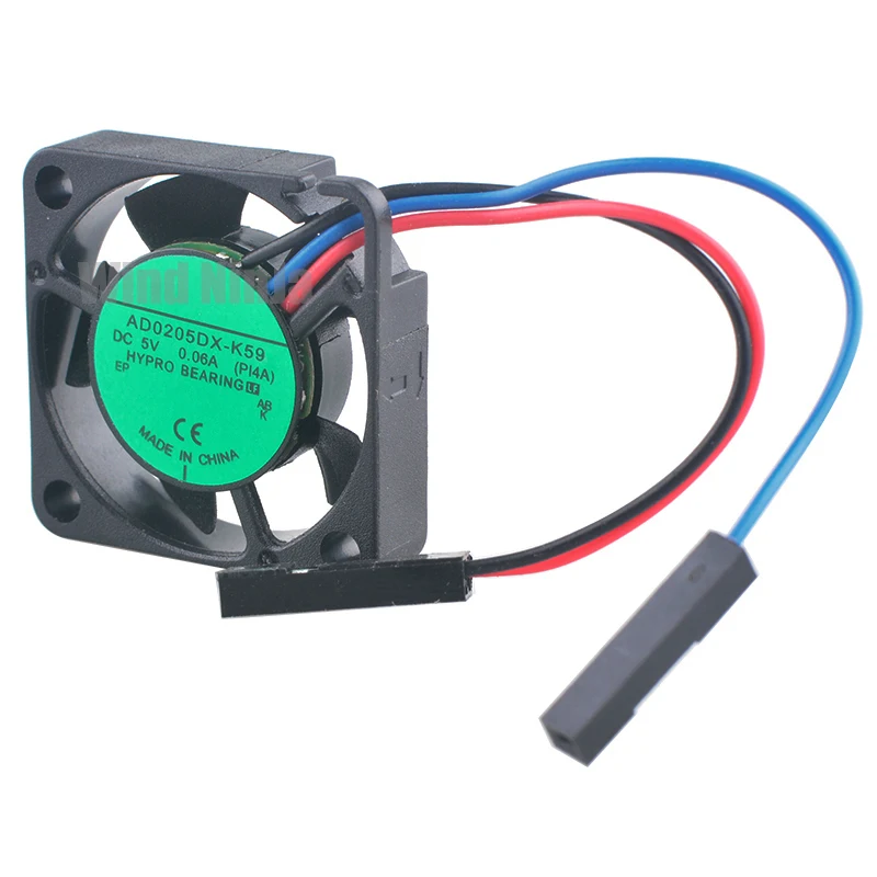 AD0205DX-K59 PI4A 2.5cm 25mm พัดลม25x25x6mm DC5V 0.06A ไมโครพัดลมทำความเย็นสำหรับเราเตอร์ราสเบอร์รี่ Pi