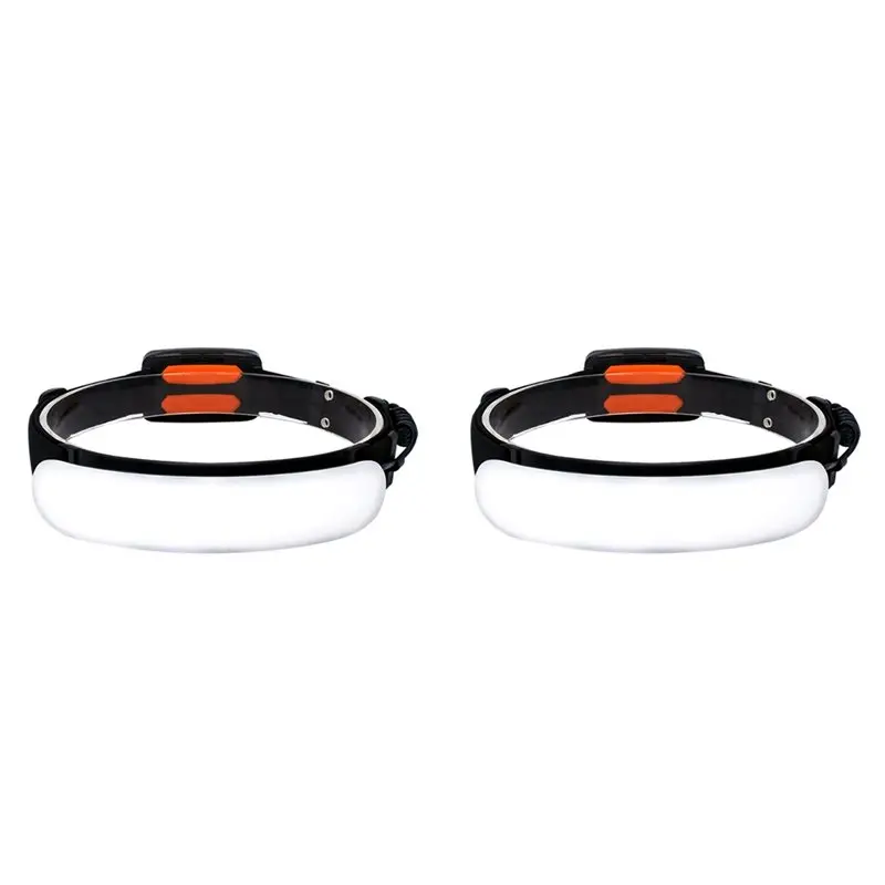 THIVN-2X COB Headlamp Headlight With Battery Flashlight USB Rechargeable Work Light Outdoor Head Torch Built-In 5000Mah