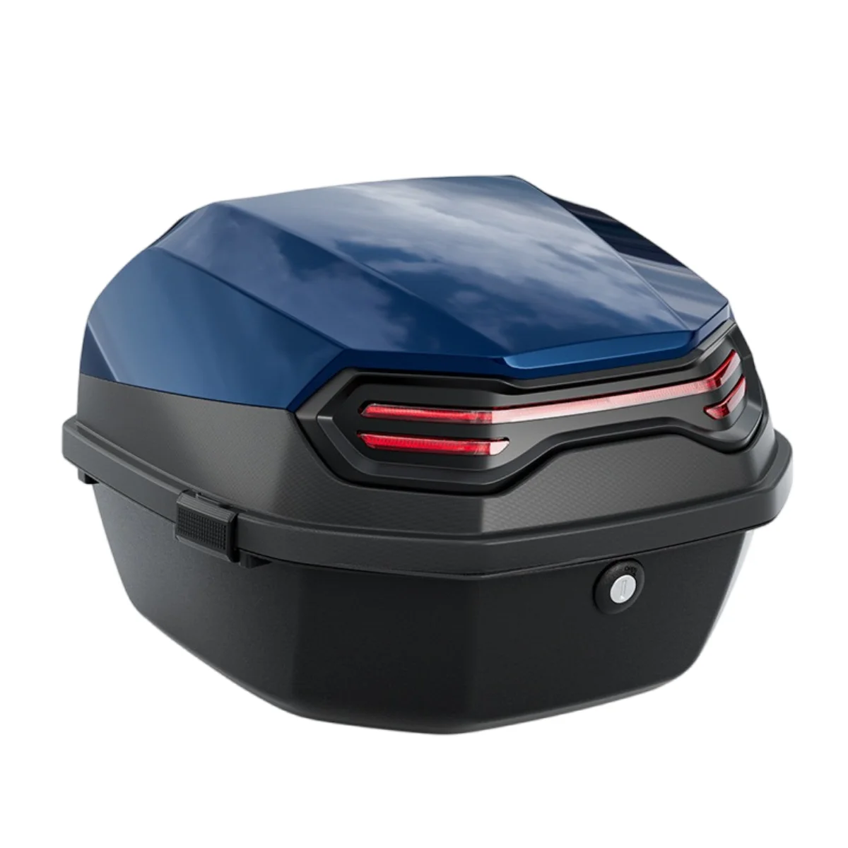 1pc 35L motorfiets topbox, motorfiets kofferbak ABS materiaal slijtvast met slot, motorfietsaccessoires, motorhelm